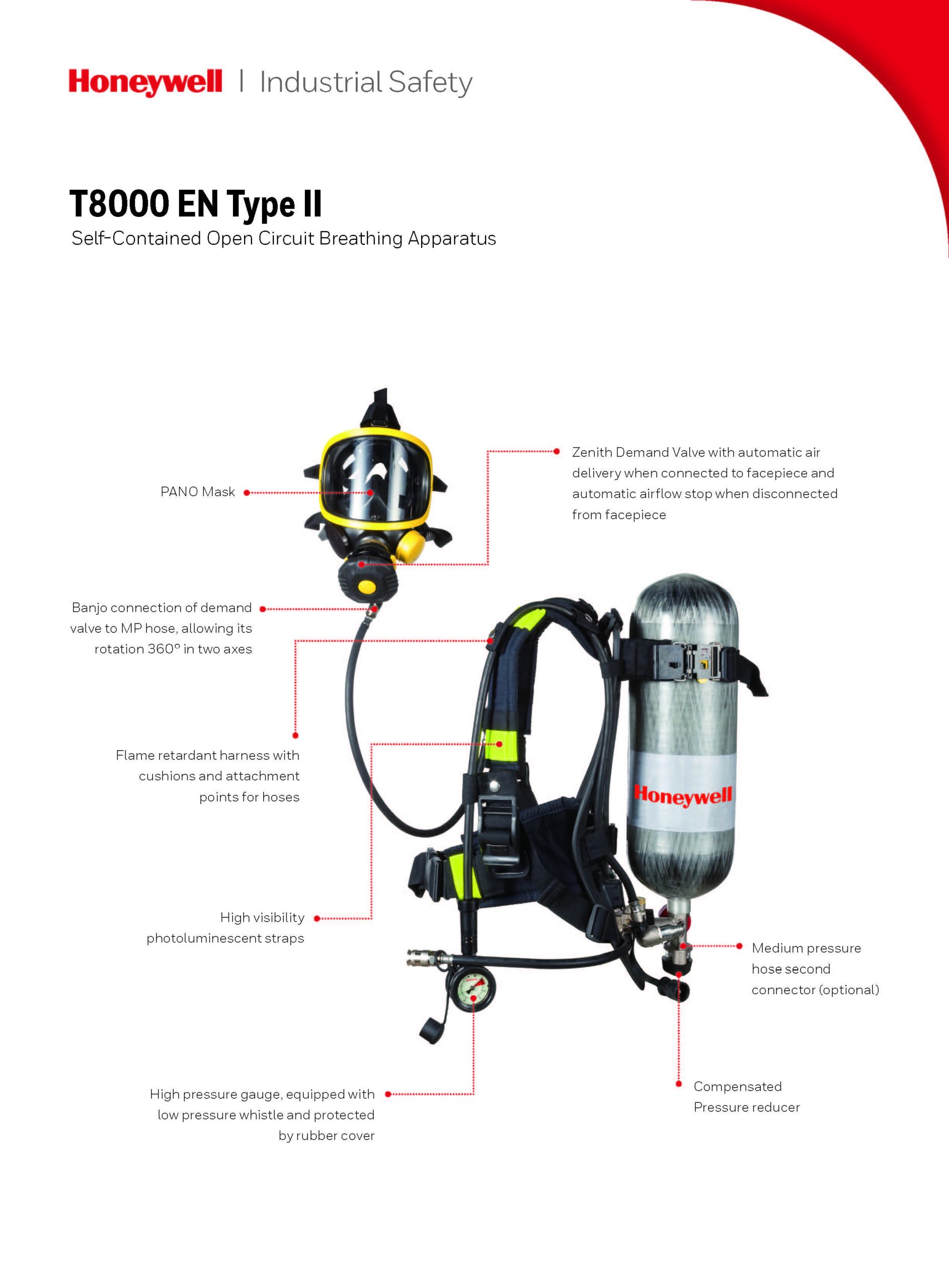 Honeywell SCBA T8000 Type 2 เครื่องช่วยหายใจ
