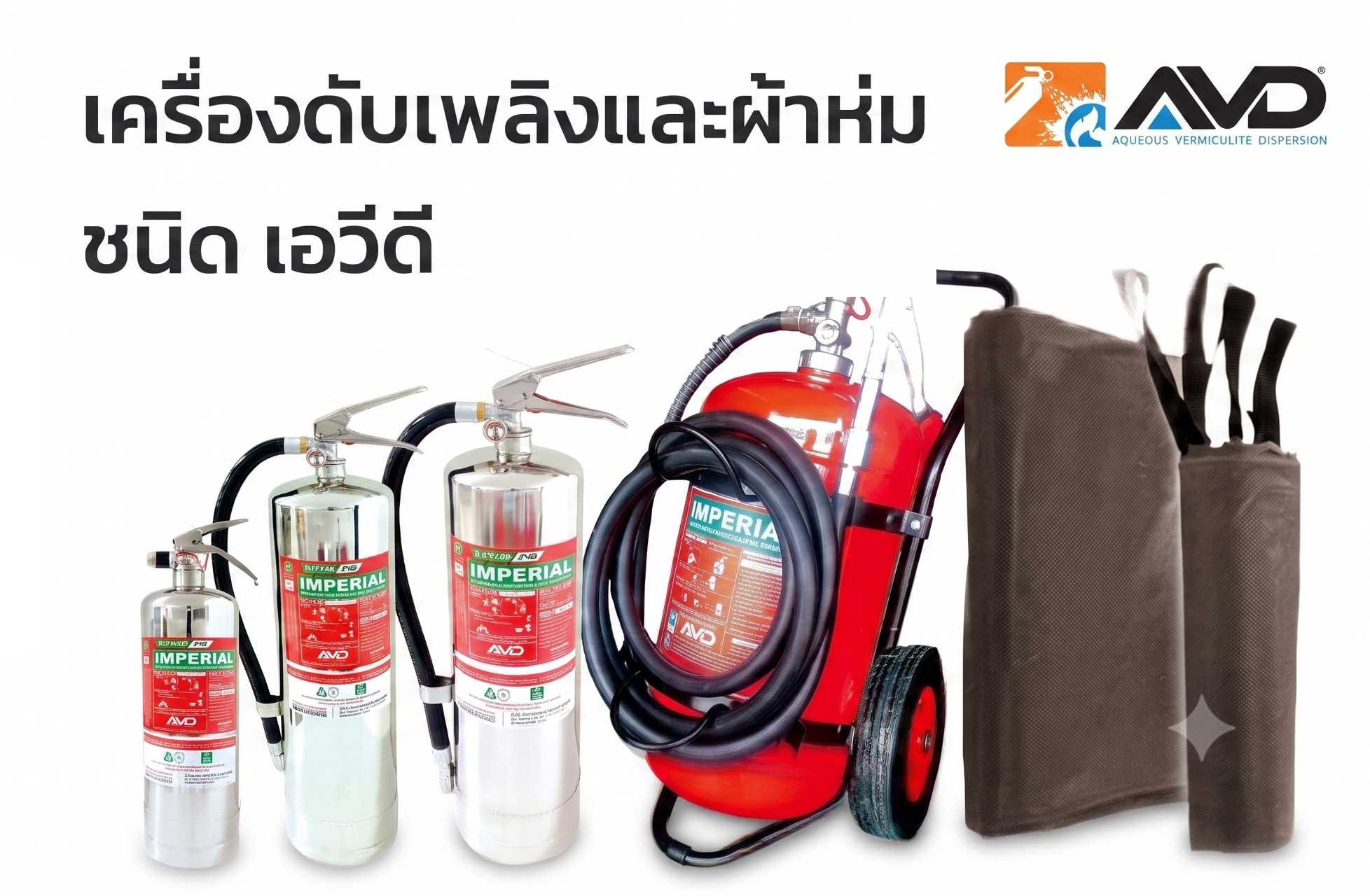 ถังดับเพลิง AVD (Aqueous Vermiculite Dispersion) Fire Extinguisher เครื่องดับเพลิงชนิด เอวีดี ดับไฟรถEV