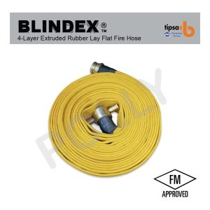 สายส่งน้ำดับเพลิงชนิดยางสังเคราะห์แบบ 4 ชั้น ยี่ห้อ BLINDEX
